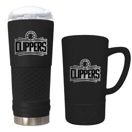 Great American Products - LA Clippers 24oz. Stealth Draft Tumbler and 15oz. Stealth Jump Mug Set - Multicolor