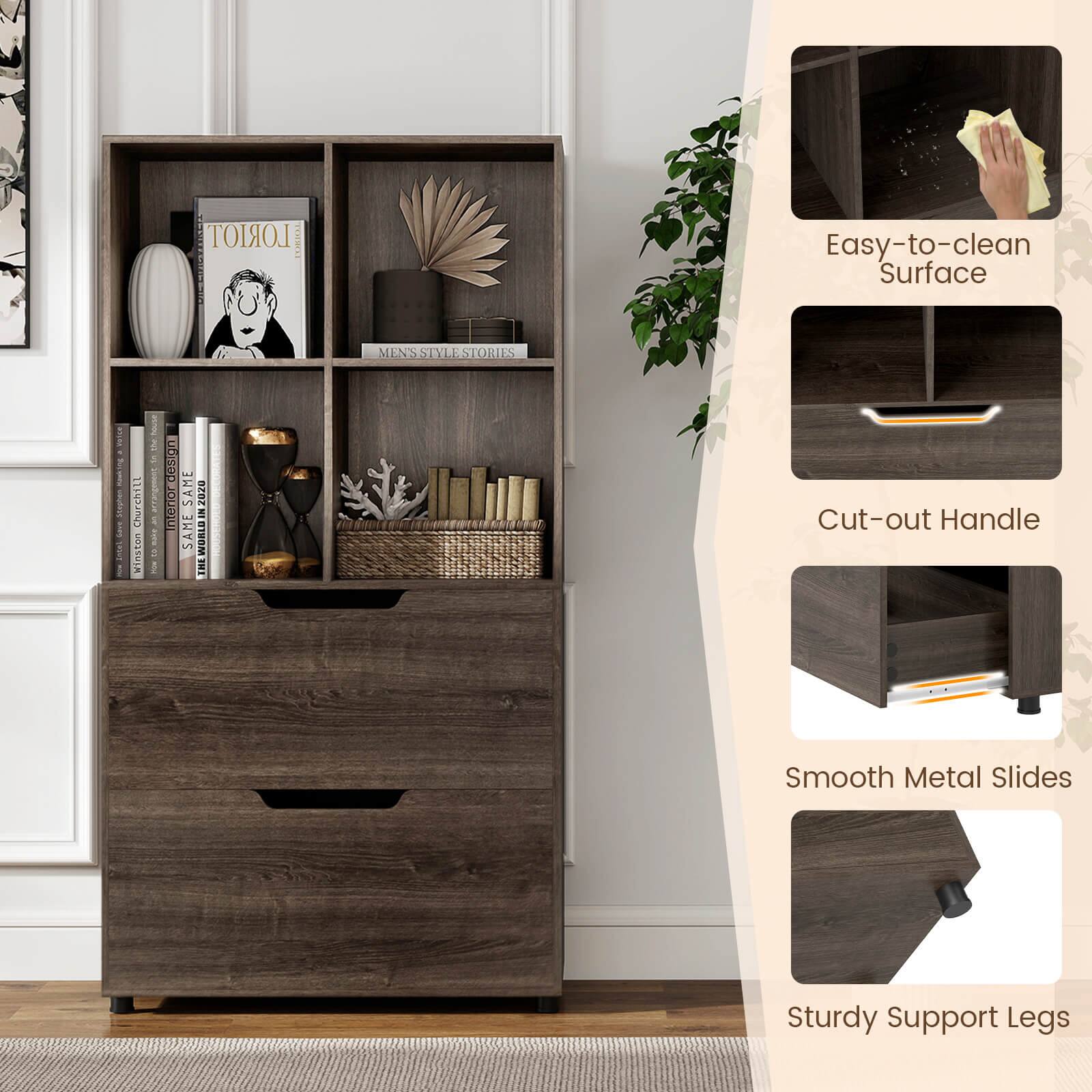 TOOE LORIOT:  
MENSSTYLESTORIES  
MEN'S STYLE STORIES  
Easy-to-clean Surface  
Cut-out Handle  
Smooth Metal Slides  
Sturdy Support Legs