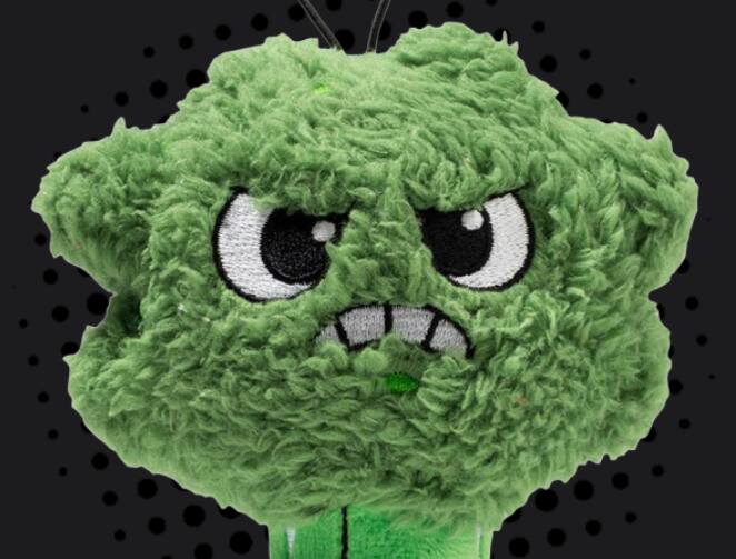 Alt View 1. Kidrobot - Yukky World 3" Plush: Brock - Green.