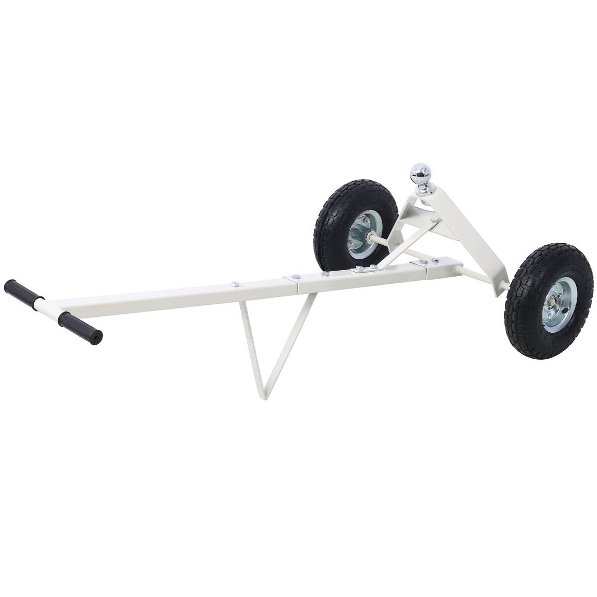 Left. Ropilly - Ropilly Trailer Dolly with Pneumatic Tires, Steel Trailer Mover with 600 lb Tongue Weight Capacity, Gray - Gray.