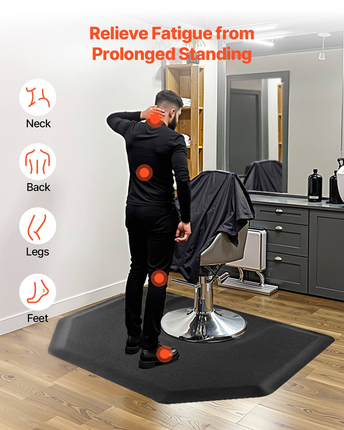 Relieve Fatigue from Prolonged Standing

Neck
Back
Legs
Feet