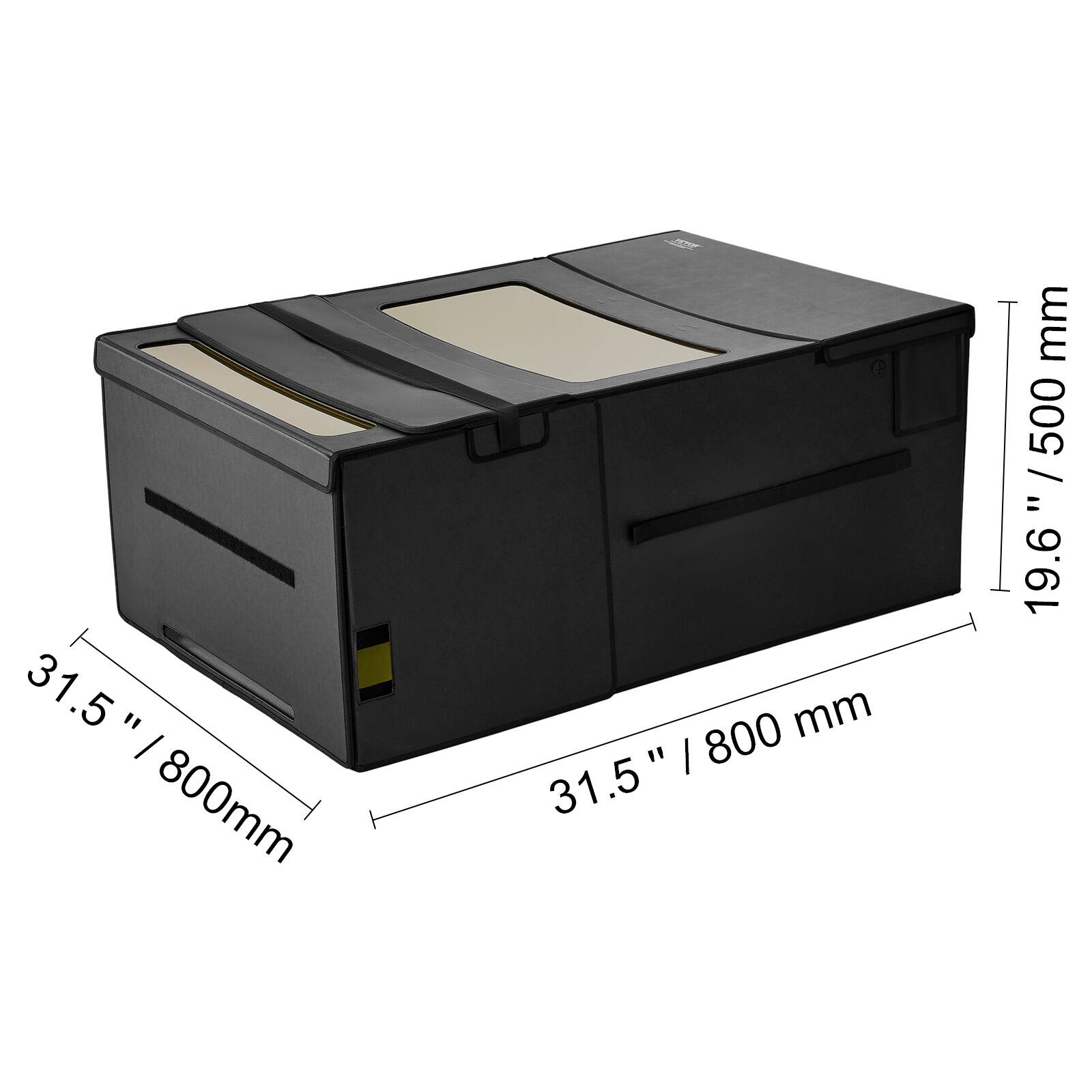 31.5" / 800mm  
31.5" / 800mm  
19.6" / 500mm
