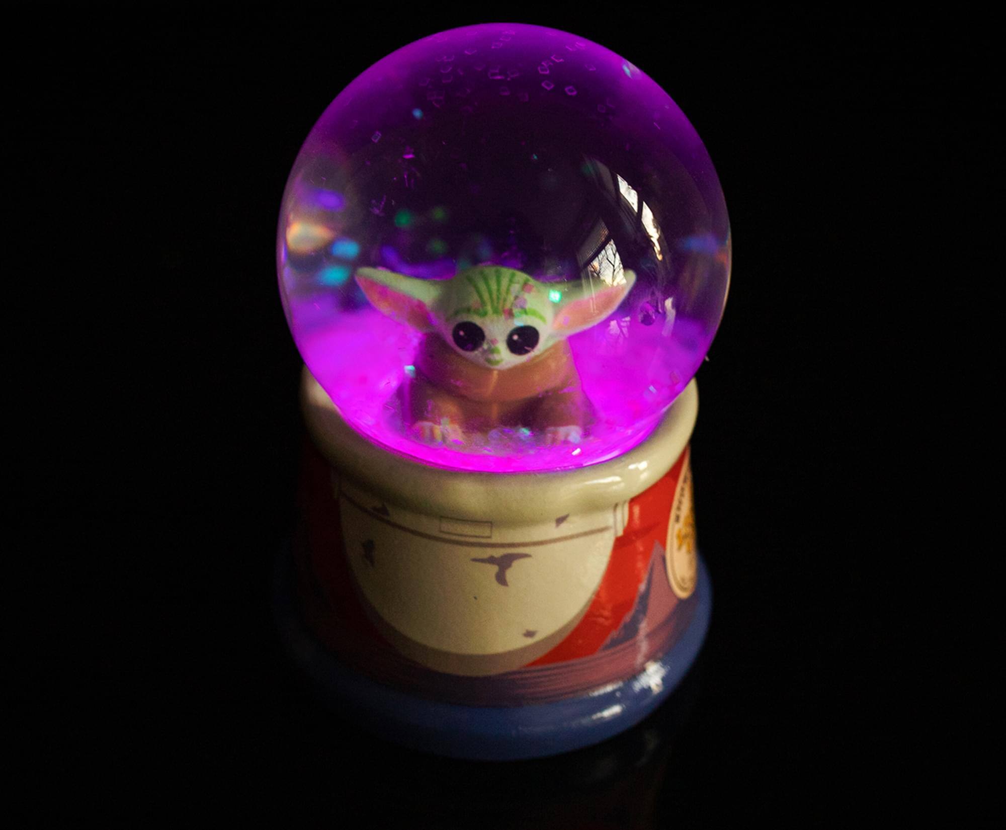 Alt View 4. Star Wars - Star Wars: The Mandalorian The Child Hover Pod Light-Up Mini Snow Globe - Blue.