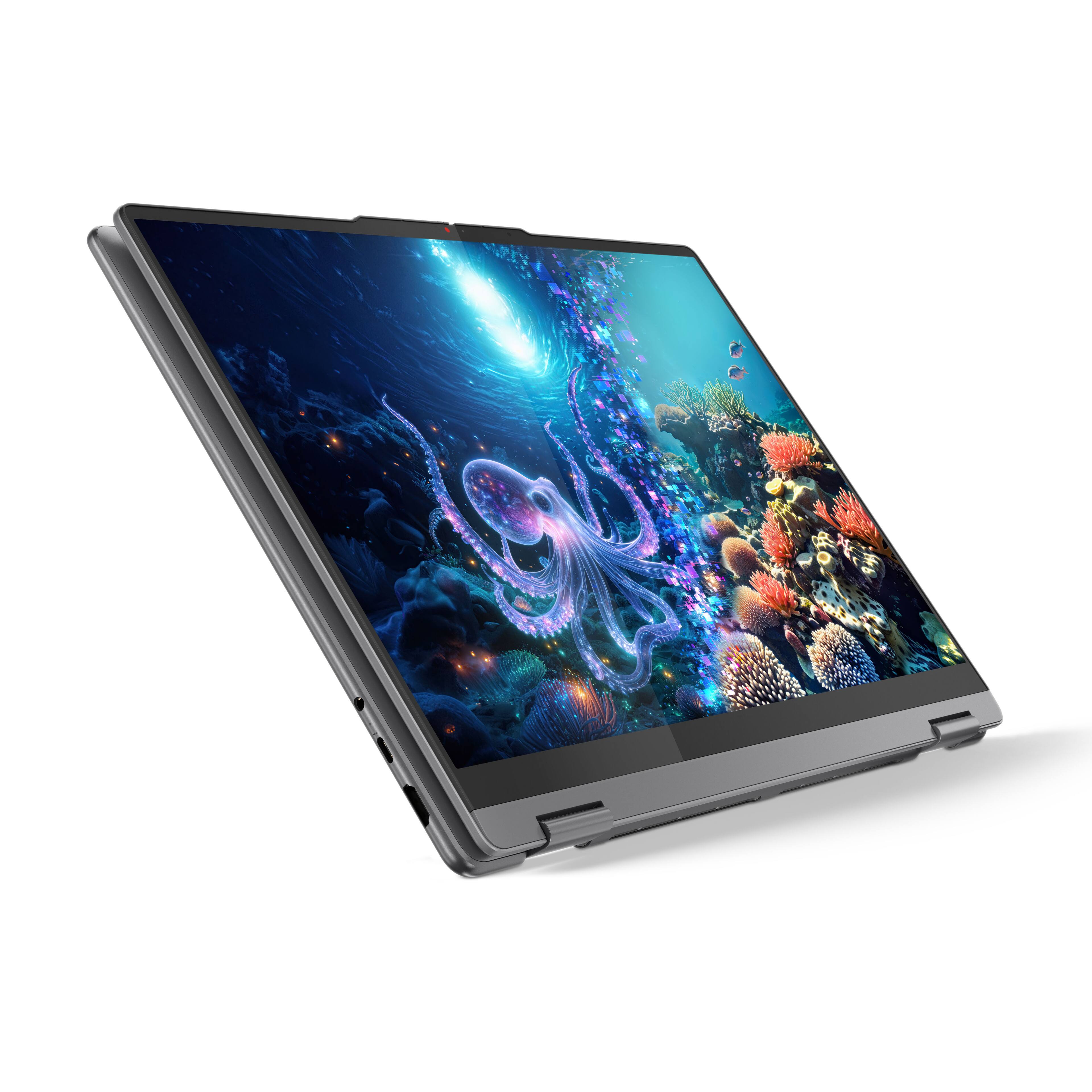 Alt View 10. Lenovo - Yoga 7i 2-in-1 16" 2K Touchscreen Laptop - Core Ultra 7 Processor 266V 2024 - 16GB Memory - 512GB Storage - Copilot+ PC - Luna Grey.
