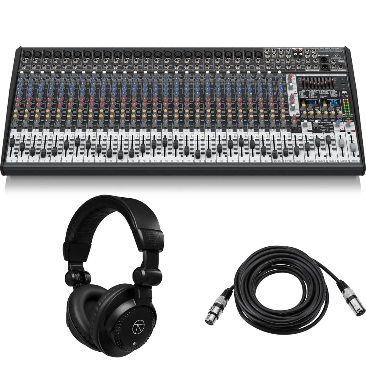 Behringer EURODESK SX3242FX 32 Ch Mixer, w/TAPH100 Headphones, 2x