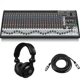 Behringer - EURODESK SX3242FX 32-Ch Mixer, w/TAPH100 Headphones, 2x XLR Cable