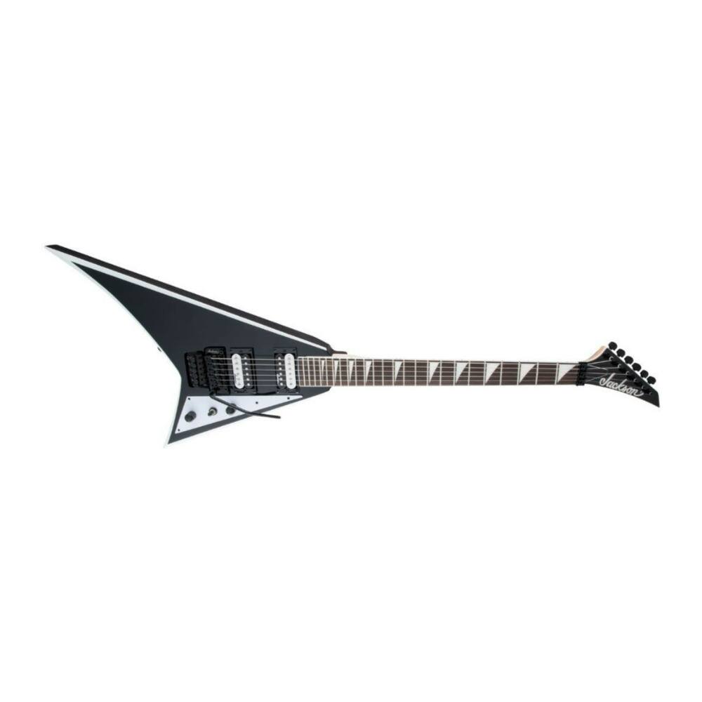 Left. Jackson - Jackson JS Series Rhoads JS32 6 String Black with White Bevels Electric Guitar.