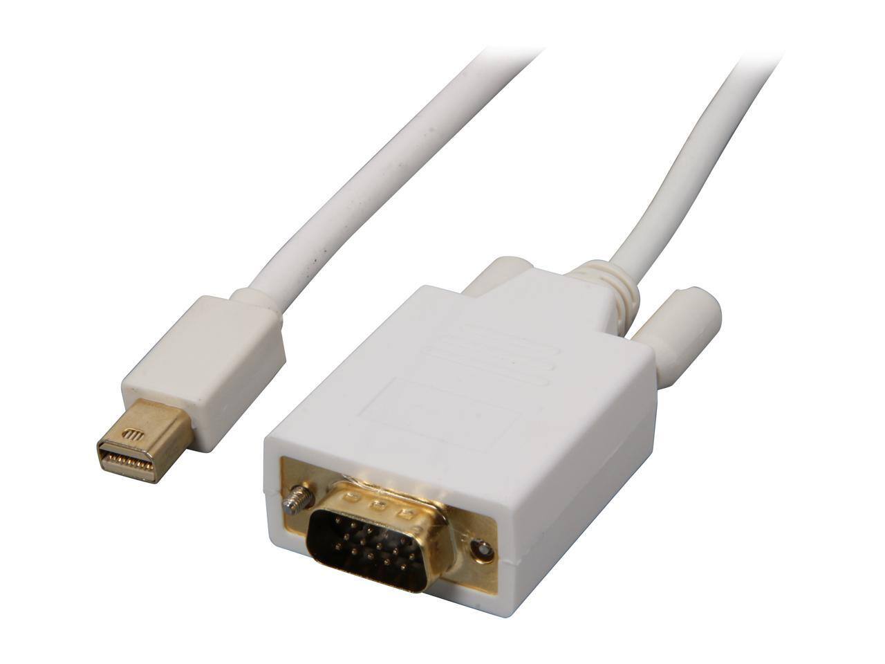 Front. Nippon Labs - Nippon Labs MINIDP-VGA-3 3 ft. Mini DP DisplayPort Male to VGA Male Adapter Cable, White.