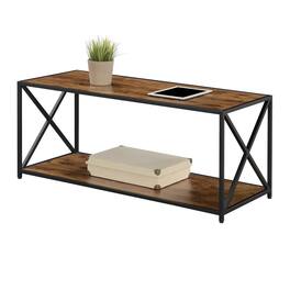 Convenience Concepts - Tucson Coffee Table with Shelf - Barnwood/Black