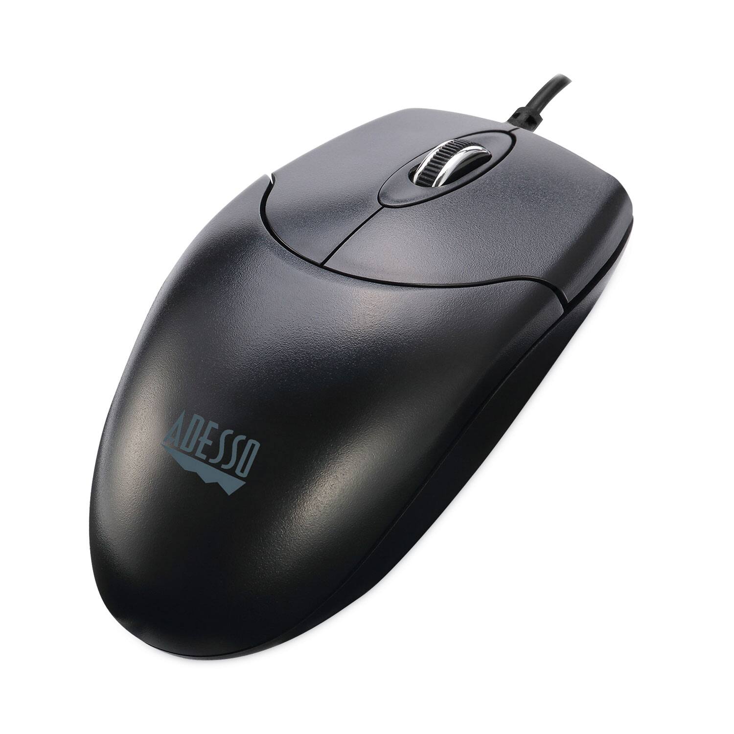 Alt View 4. Adesso - Adesso HC3003US USB 2.0 3-Button Desktop Optical Scroll USB Mouse - Black - Black.