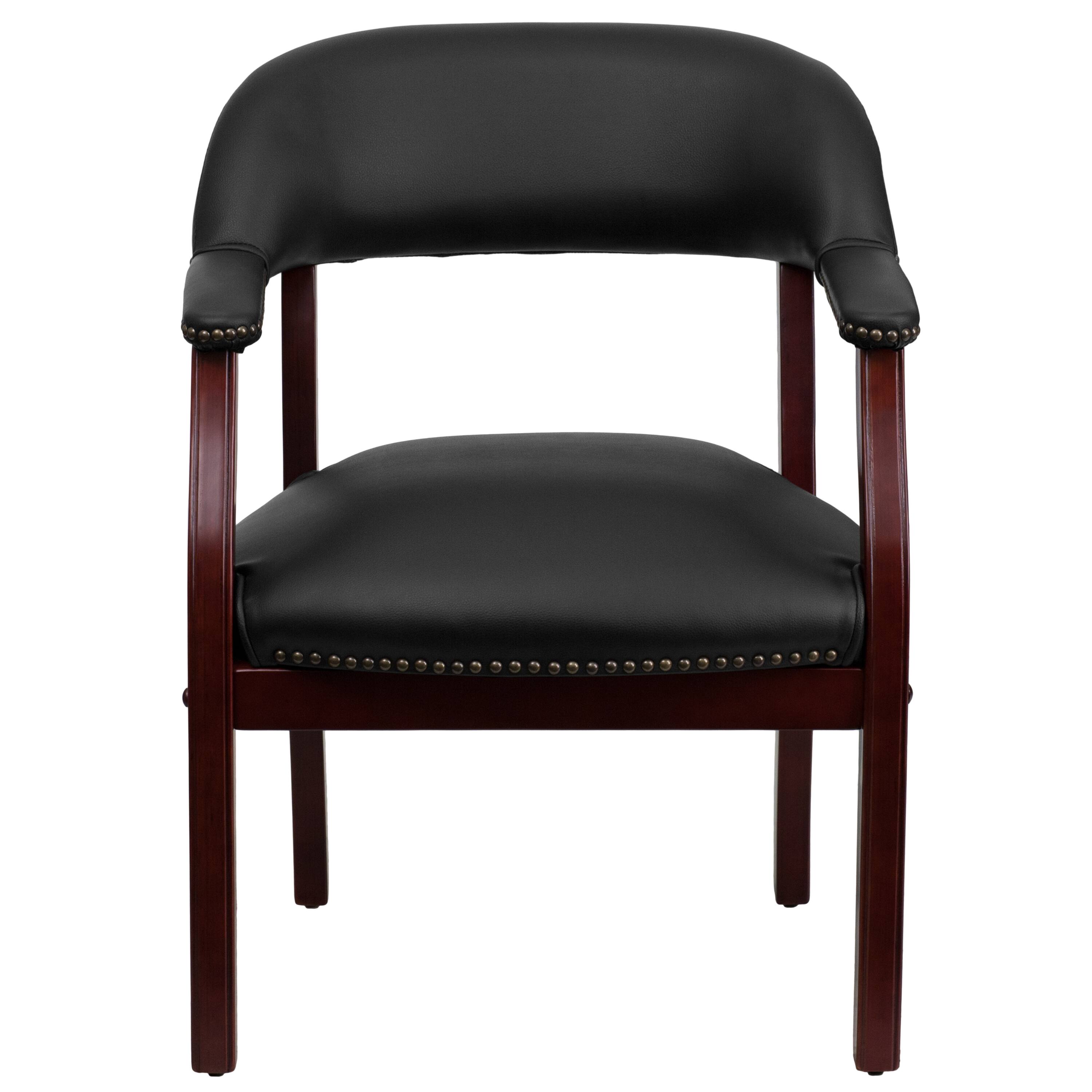 Alt View 7. Emma + Oliver - Conference Chair with Accent Nail Trim - Black Vinyl.