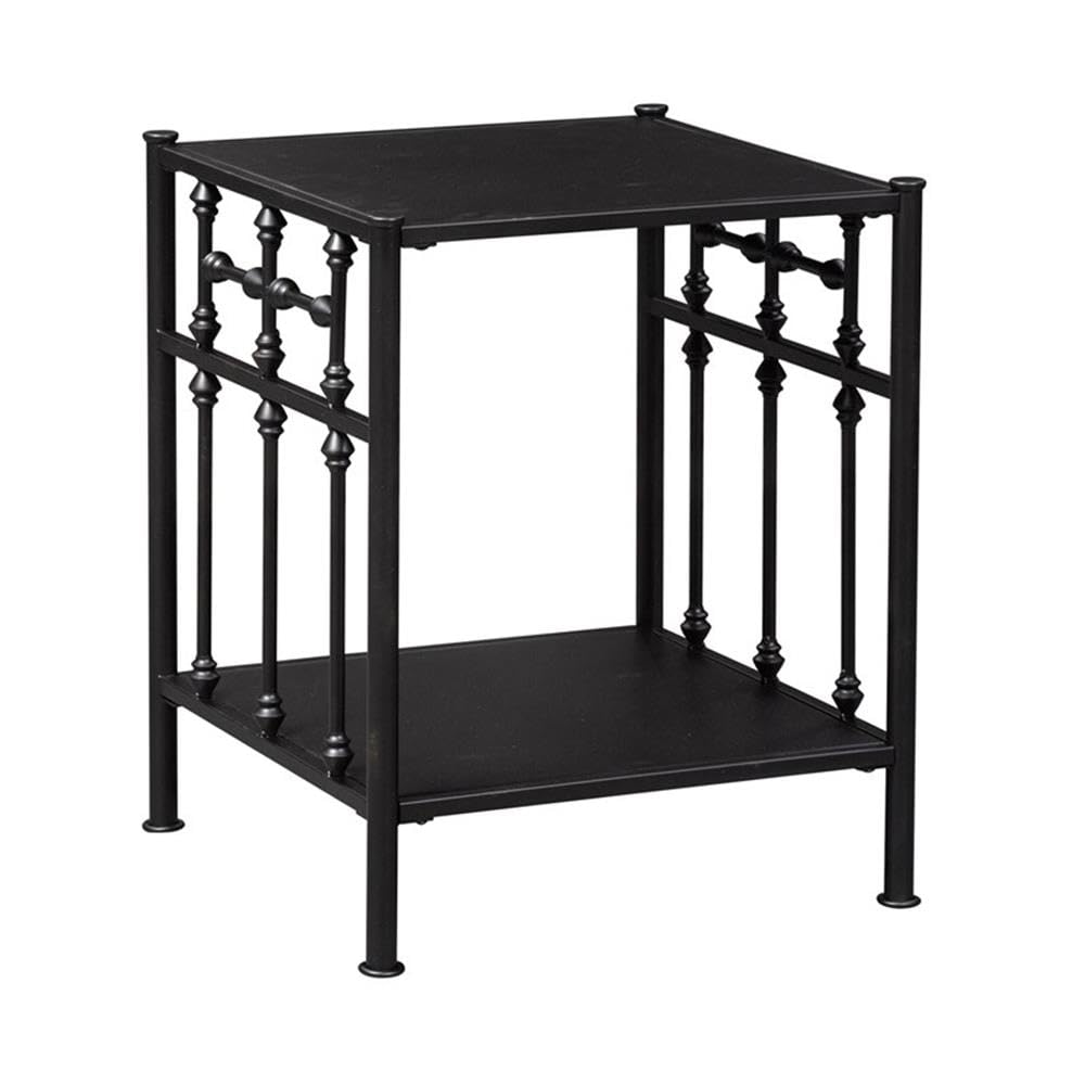 Alt View 1. Liberty Furniture Industries - Vintage Series Open Night Stand - Black in Distressed Metal - Black.