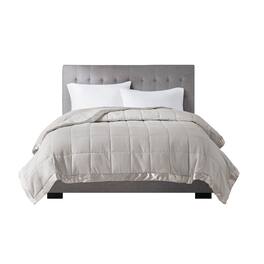 Gracie Mills - Larry All-Season Down Alternative Blanket with Satin Trim - Gray
