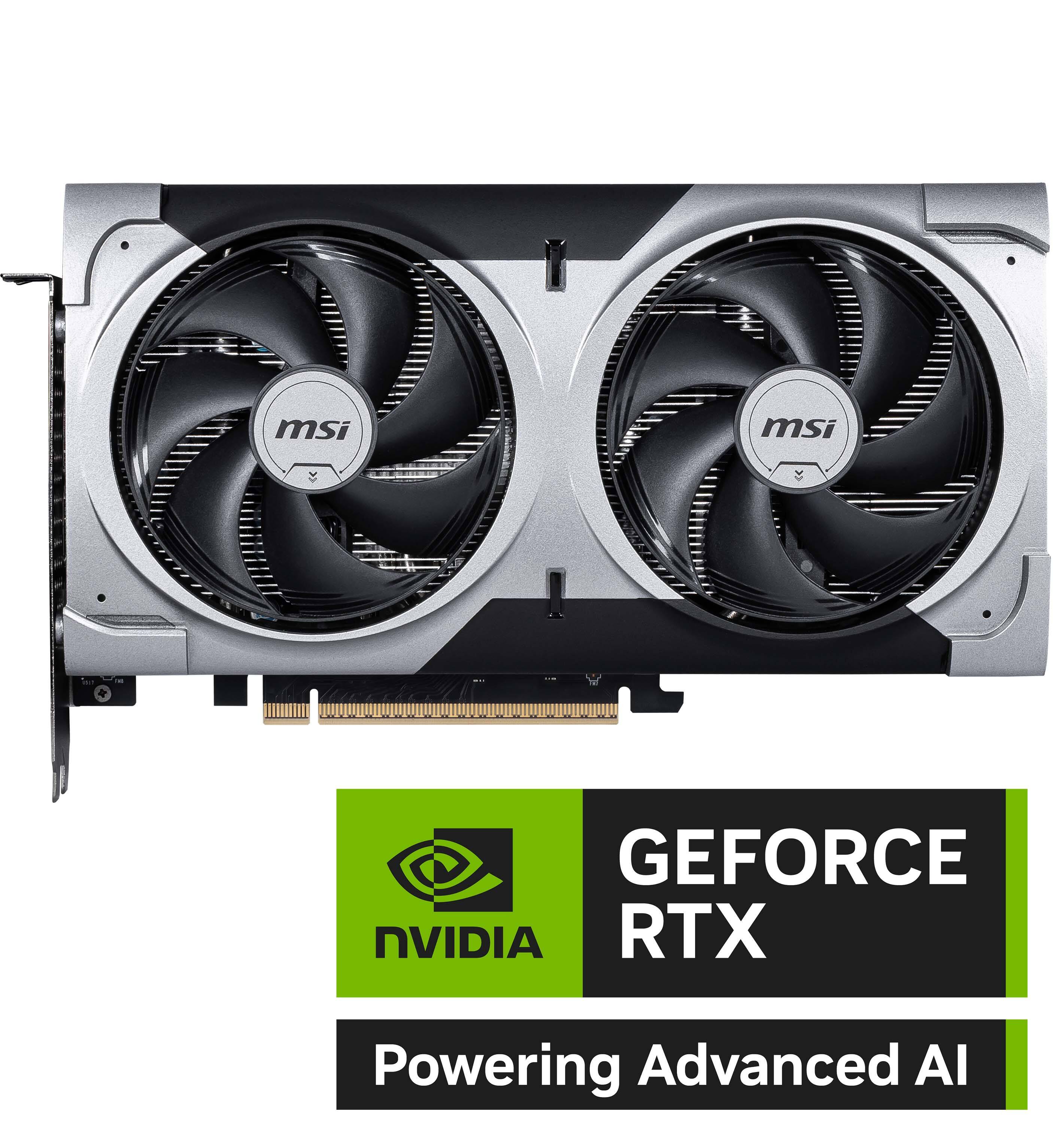 The text on the image reads "GEFORCE NVIDIA RTX Powering Advanced AI."