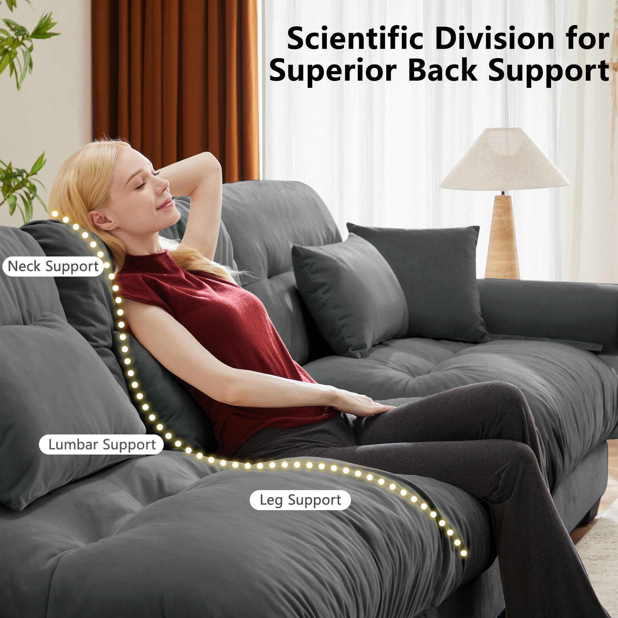 Scientific Division for Superior Back Support

- Neck Support
- Lumbar Support
- Leg Support