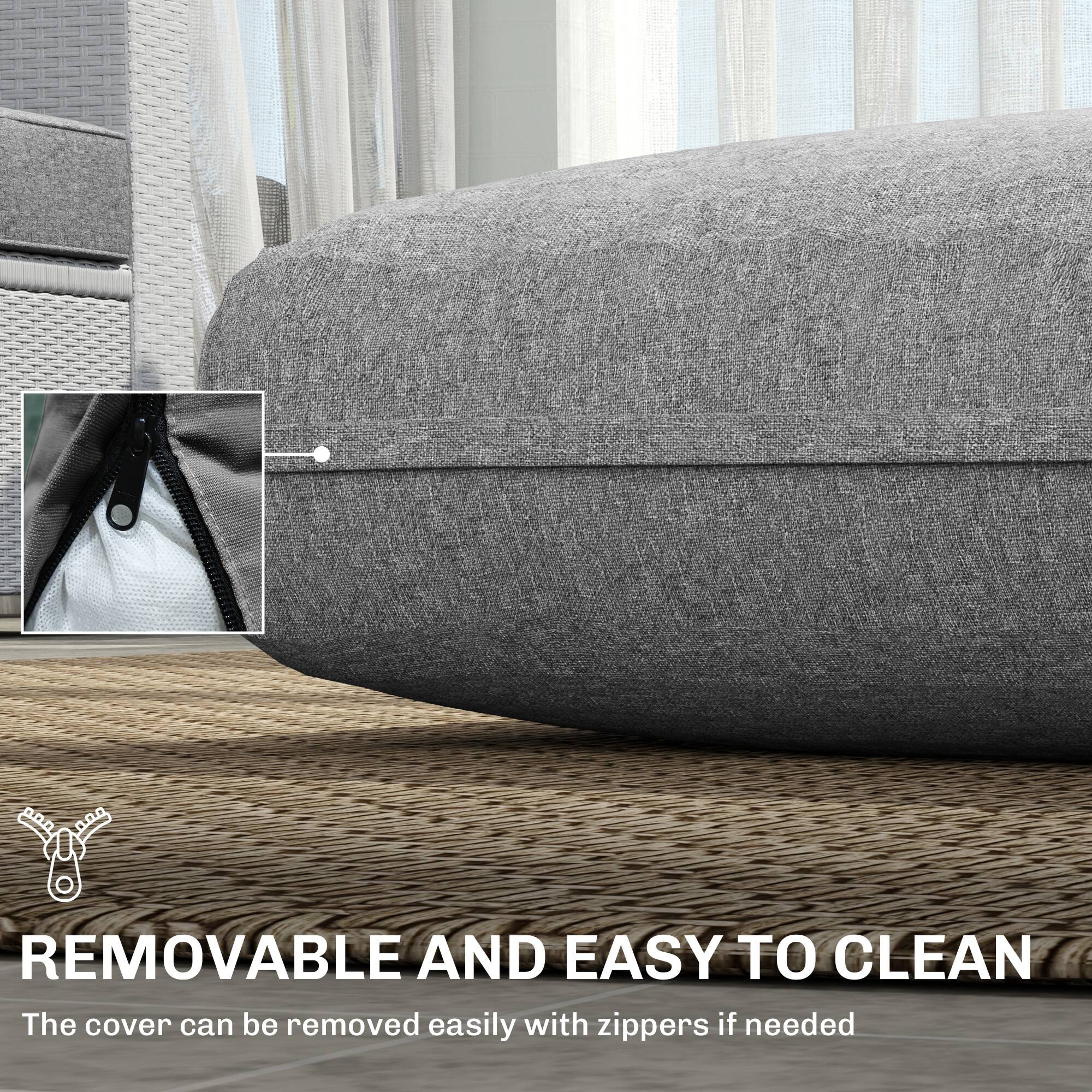 REMOVABLE AND EASY TO CLEAN
The cover can be removed easily with zippers if needed