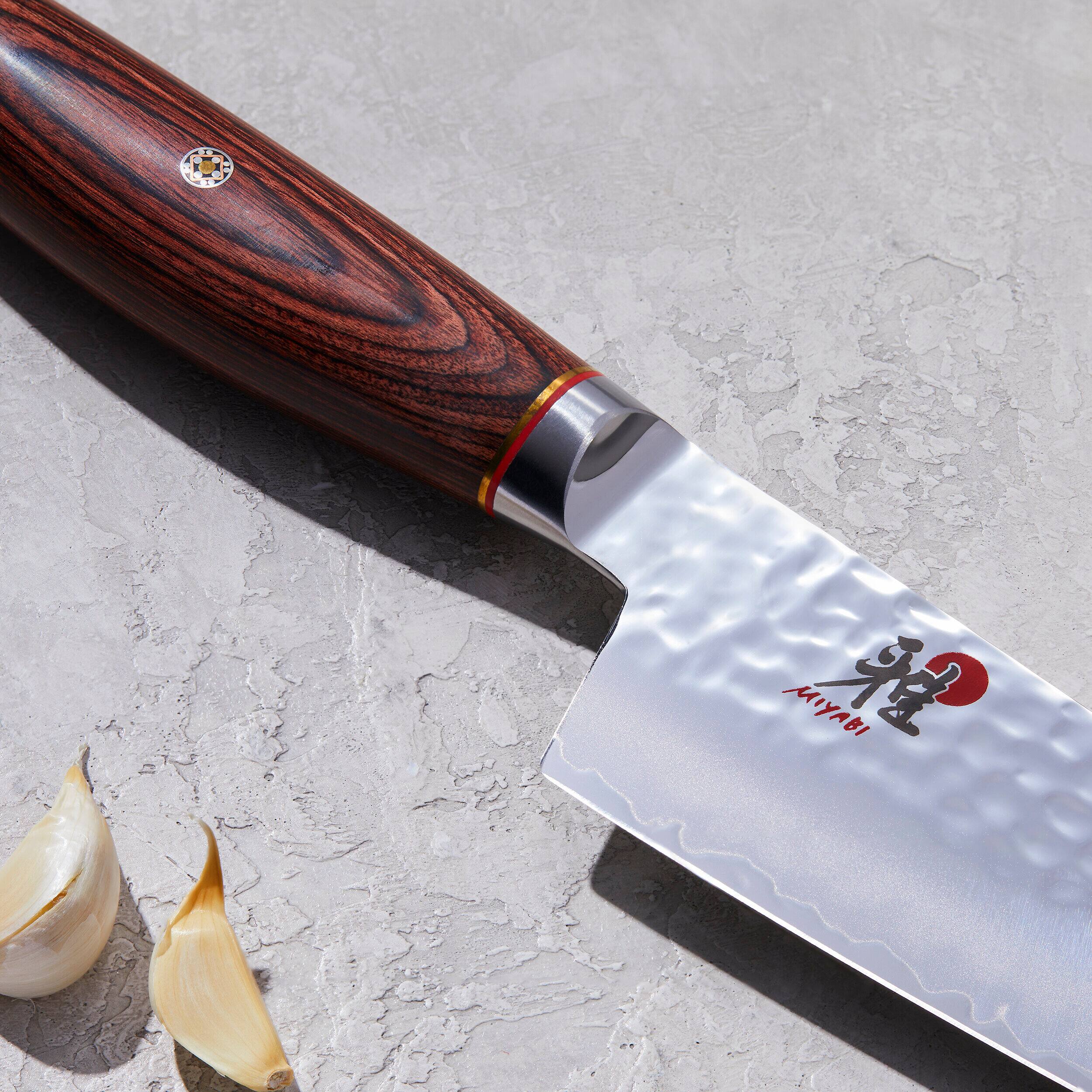 Alt View 4. Miyabi - Miyabi Artisan 7-inch Rocking Santoku Knife - Stainless Steel.