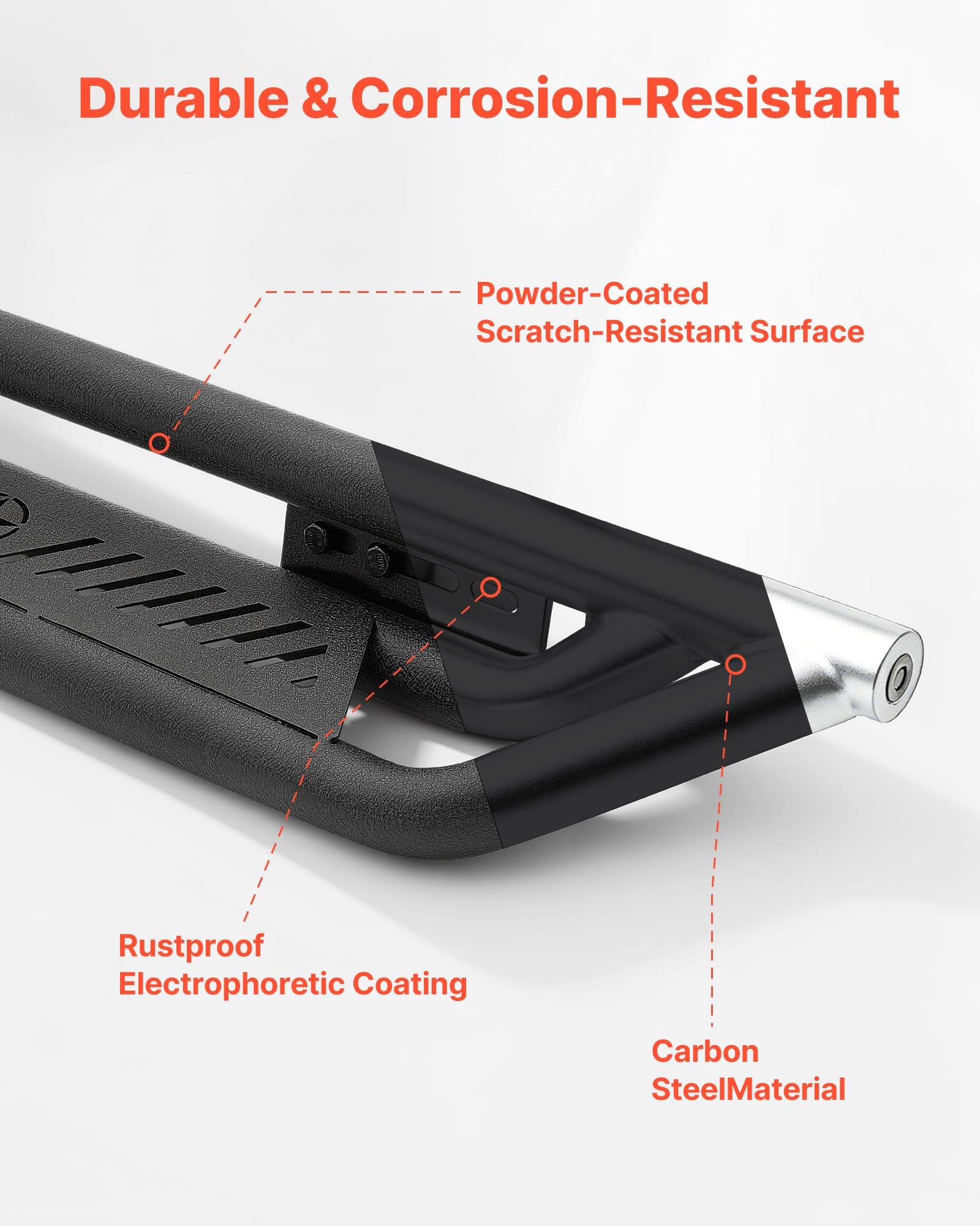 Durable & Corrosion-Resistant

Powder-Coated Scratch-Resistant Surface

Rustproof Electrophoretic Coating

Carbon Steel Material