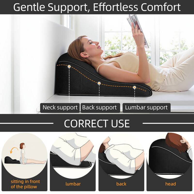 Gentle Support, Effortless Comfort

Neck support | Back support | Lumbar support

CORRECT USE

sitting in front of the pillow

lumbar

back

head