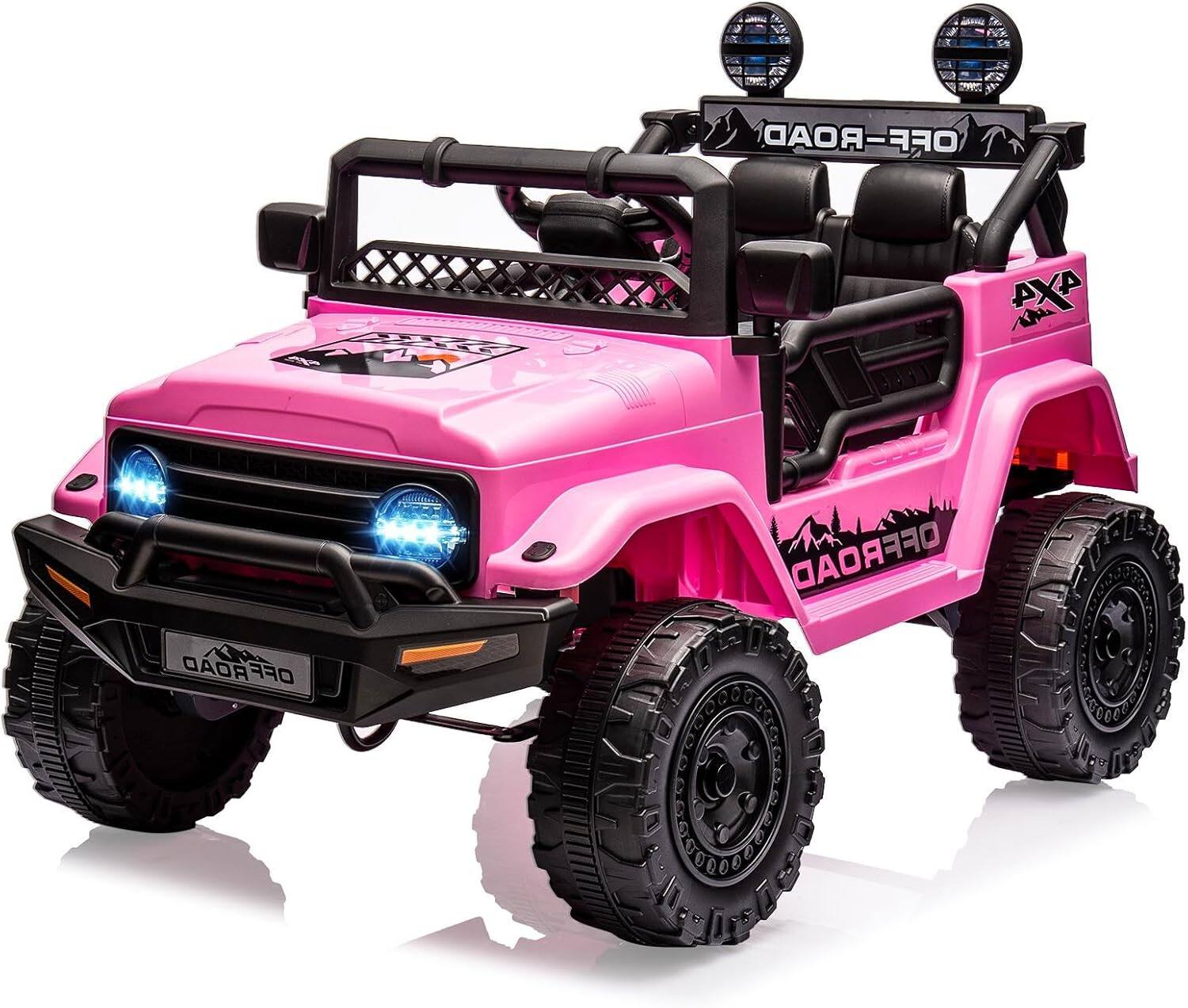 GARVEE - 12V Electric Ride-On Truck with Remote Control, Spring Suspension, LED Lights, Music, 3 Speeds - Pink price history on PriceWatchPro