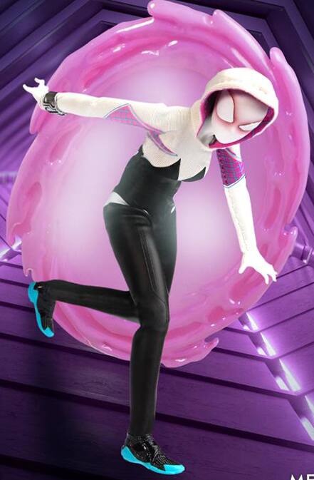 Alt View 4. Transformers - Ghost Spider (Spider-Gwen) One:12 Collective | Marvel | Mezco Toyz - Multi-Colored.