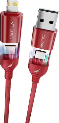 Nautica - Multi Port Cable Urban CB405 ( 4In1 ) (100W) ( 4 Ft - Red