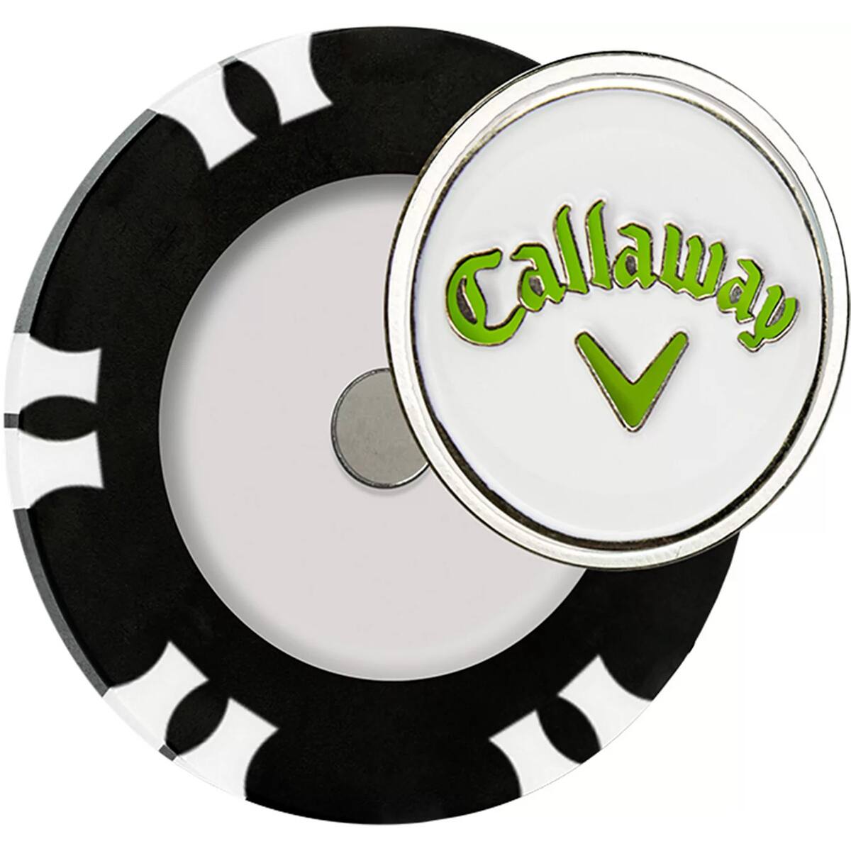 Alt View 1. Callaway - Callaway Dual-Mark Poker Chip Golf Ball Marker - 2-Pack - Black/White - Black/White.