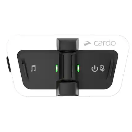 Front. Cardo Systems - Packtalk Outdoor Helmet Communication System - White.