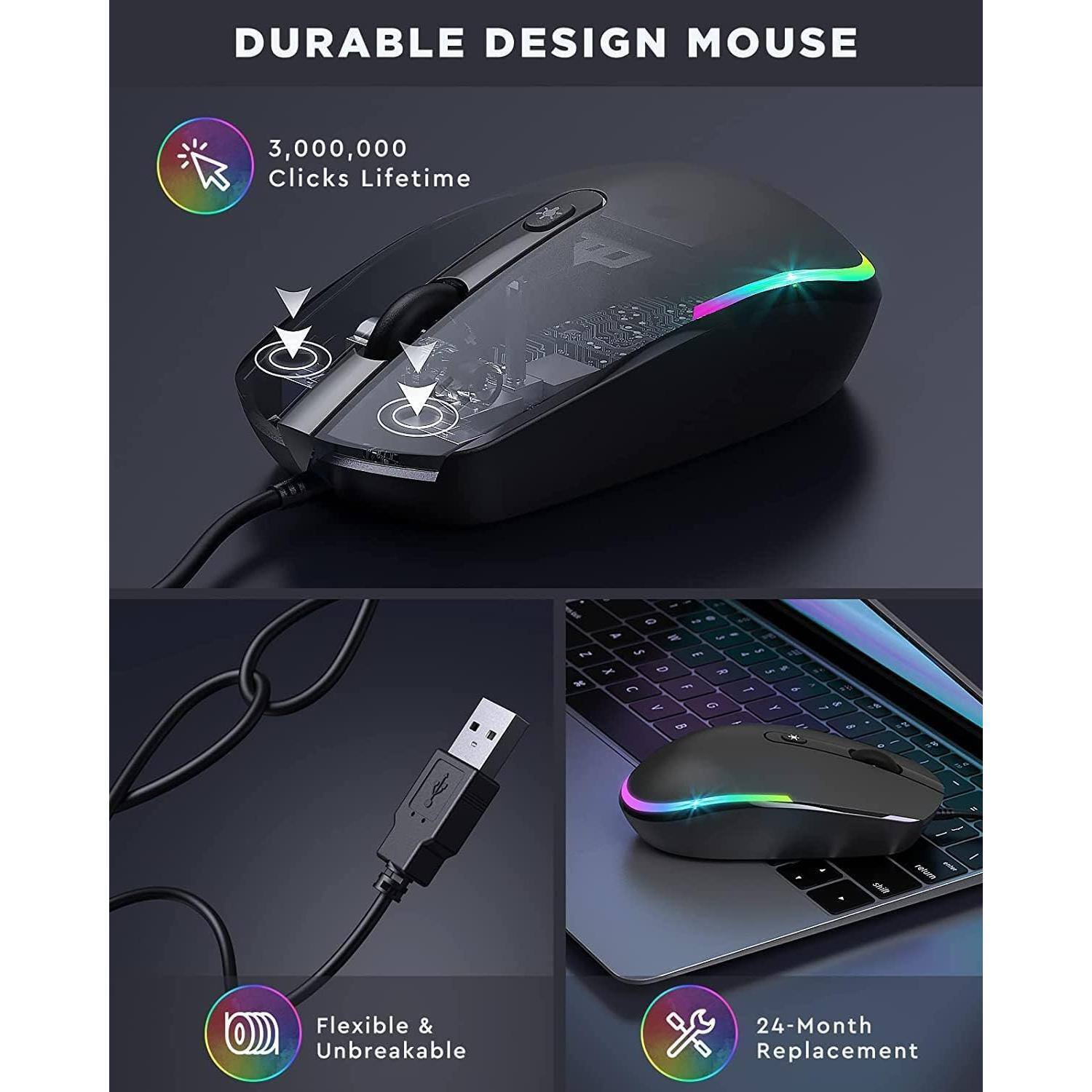DURABLE DESIGN MOUSE

- 3,000,000 Clicks Lifetime
- Flexible & Unbreakable
- 24-Month Replacement