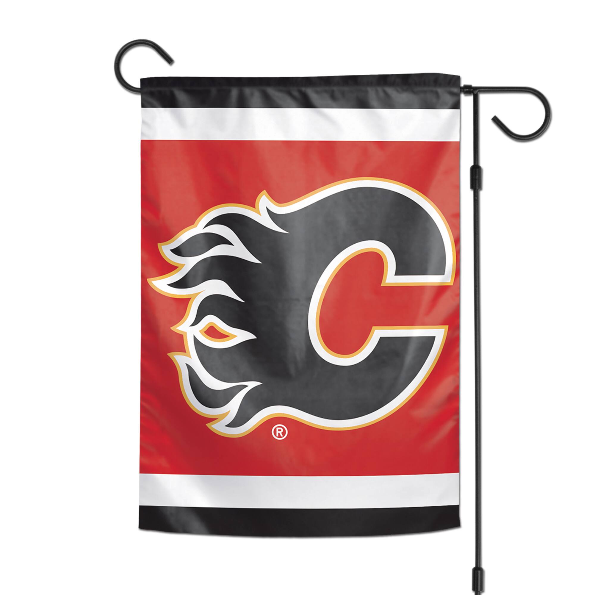 Alt View 1. WinCraft - Calgary Flames 12" x 18" Double-Sided Garden Flag - Multicolor.