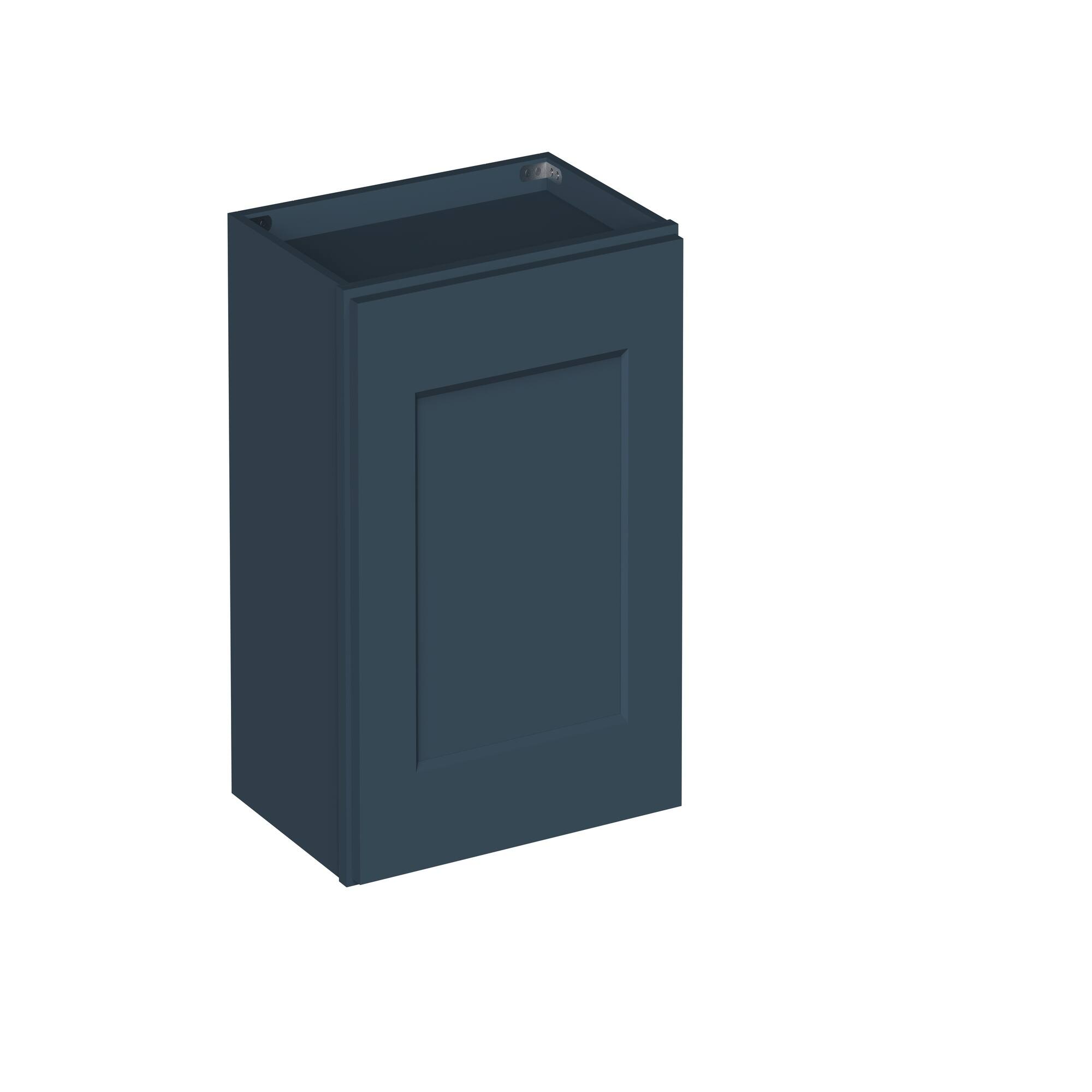 Angle. Boyel Living - 18-in W x 18-in H x 12-in D Shaker RTA Kitchen Wall Cabinet with Soft-Close - Charcoal Blue.
