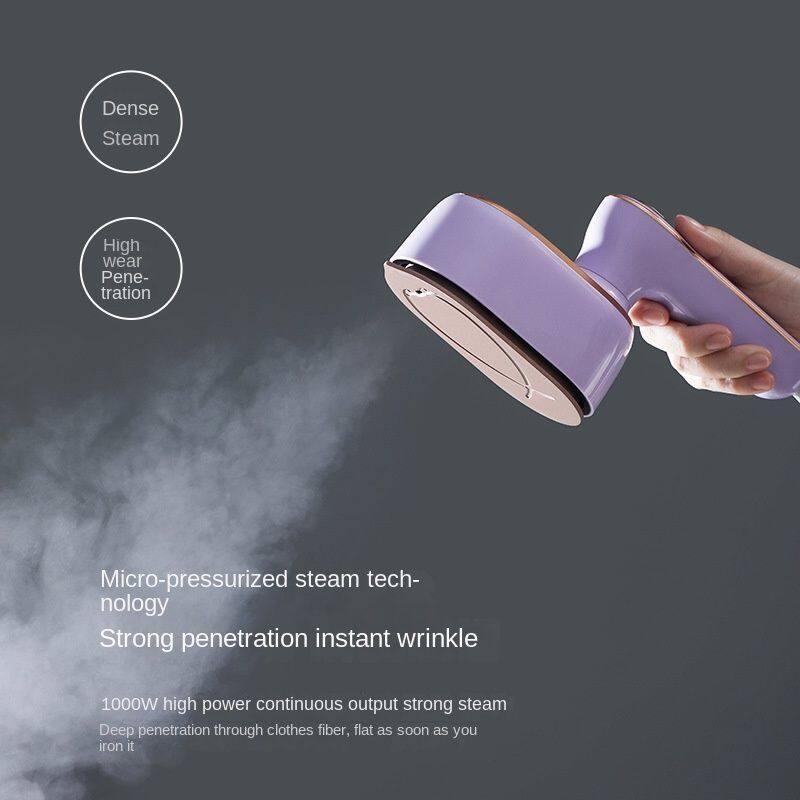 - Dense Steam
- High wear Penetration

Micro-pressurized steam technology  
Strong penetration instant wrinkle

1000W high power continuous output strong steam  
Deep penetration through clothes fiber, flat as soon as you iron it