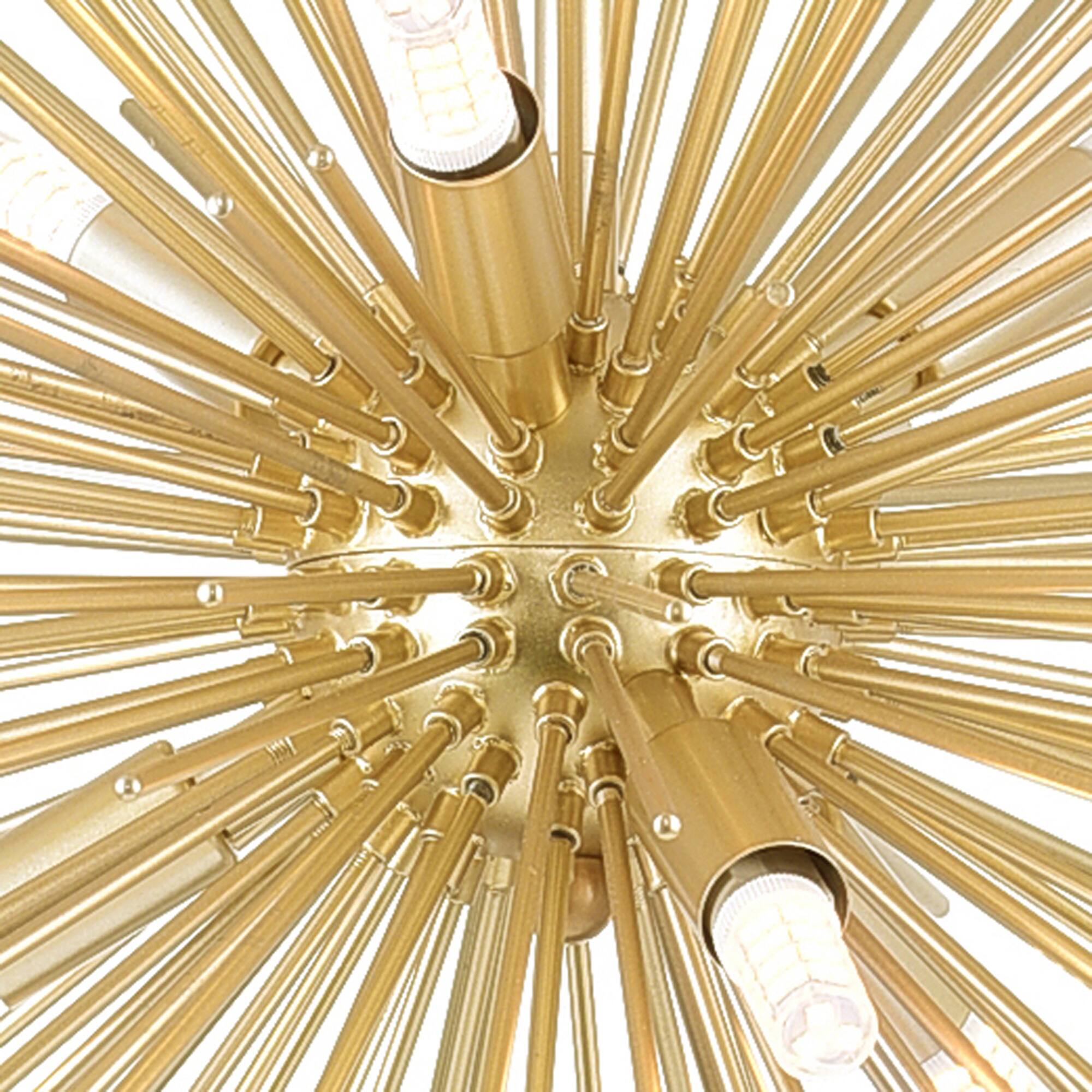 Left. CWI Lighting - Savannah 6 Light Chandelier With Gold Leaf Finish - Gold Leaf.