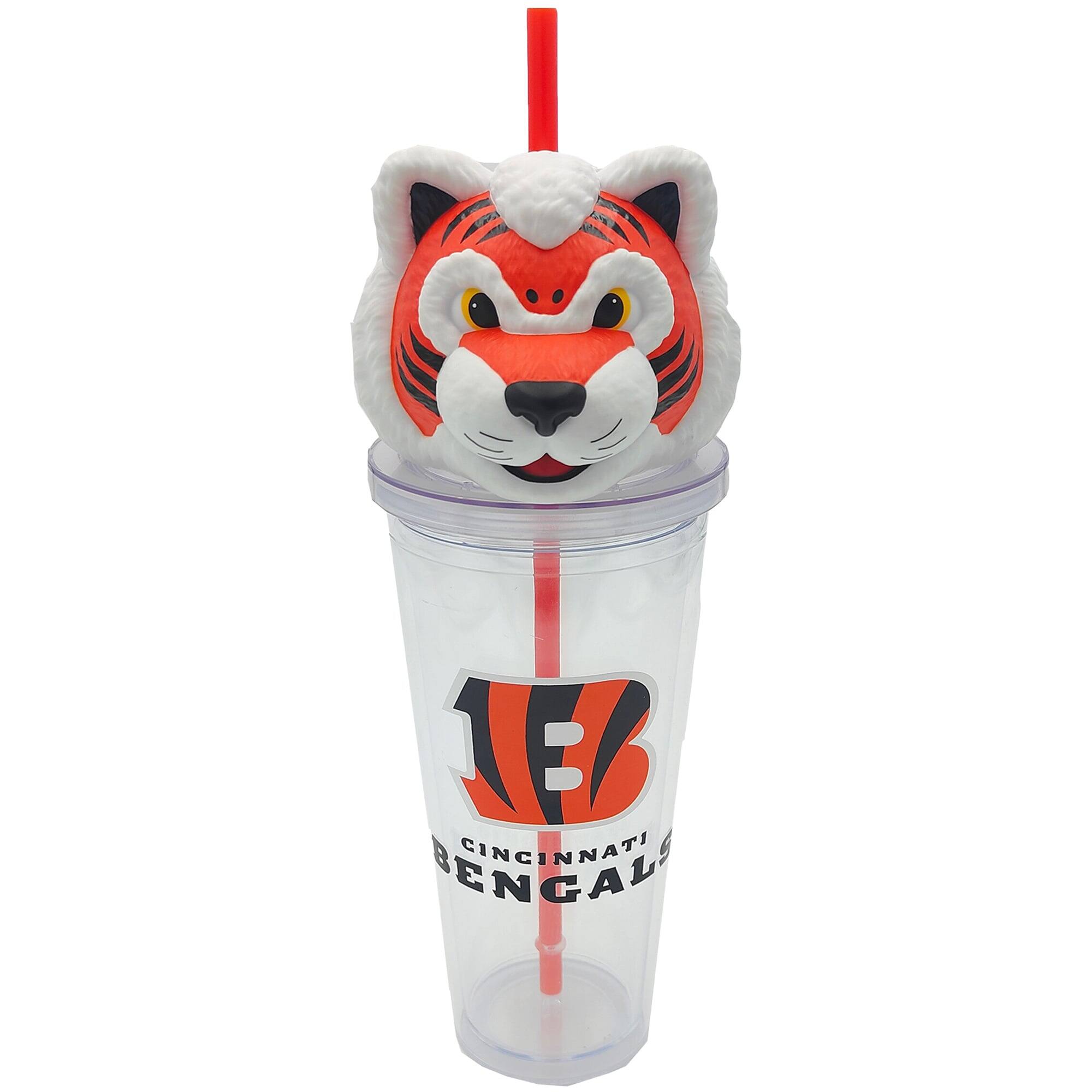 Front. Pegasus - Cincinnati Bengals Mascot Lid 24oz. Sipper Cup - Multicolor.