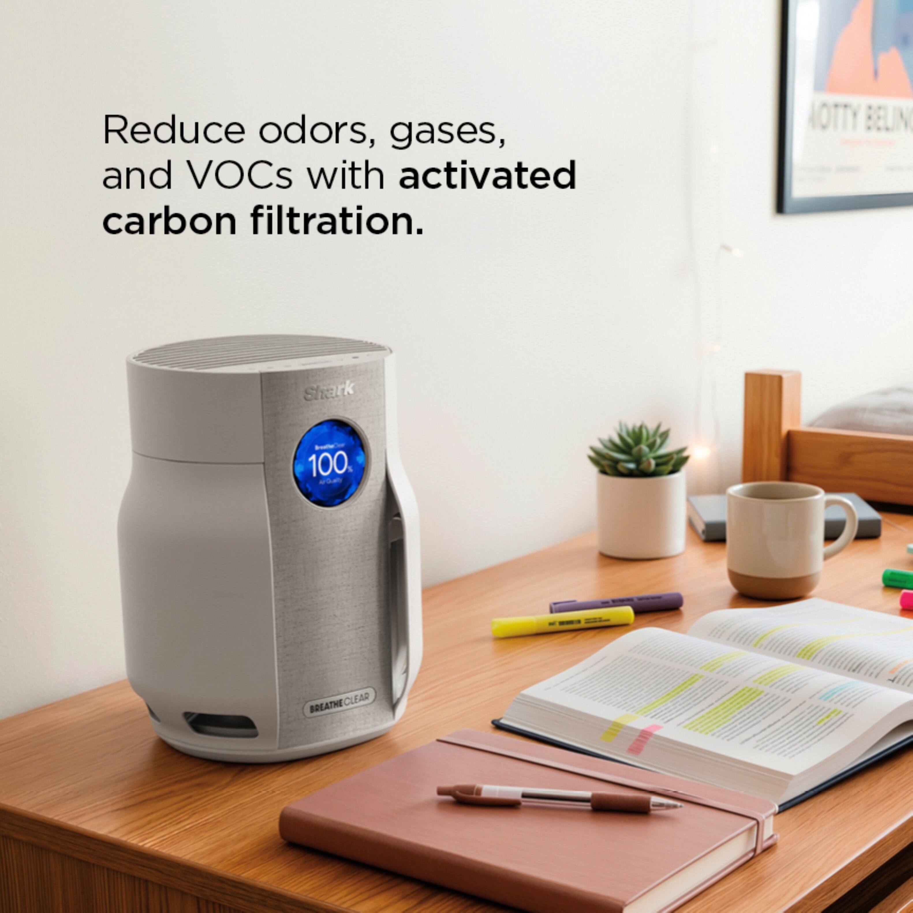 Reduce odors, gases, and VOCs with activated carbon filtration.  
NOTTY BELIN Shark 100.  
BREATHE CLEAR