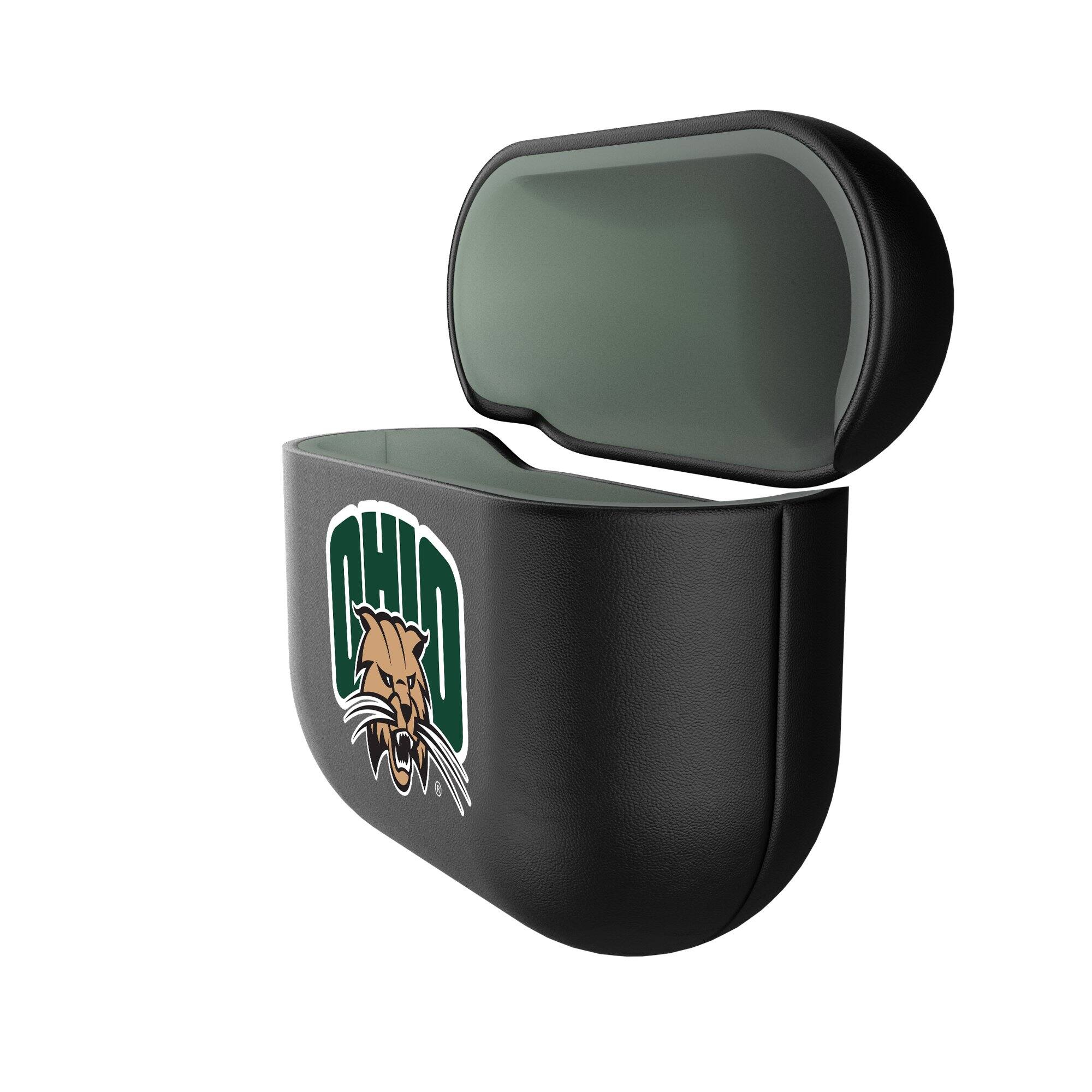 Alt View 1. Keyscaper - Ohio Bobcats Ohio Bobcats Insignia AirPods 4th Generation Case Cover - No Size - Black.