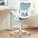 Alt View 6. Brick Attic - Drafting Chair, Tall Office Chair Ergonomic Desk Chair, Task Rolling Chair with Adjustable Flip-up Armrests Foot Ring - Light Blue.
