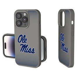 Keyscaper - NCAA - Ole Miss Rebels Linen Logo iPhone Soft Touch Case - 14 - Gray