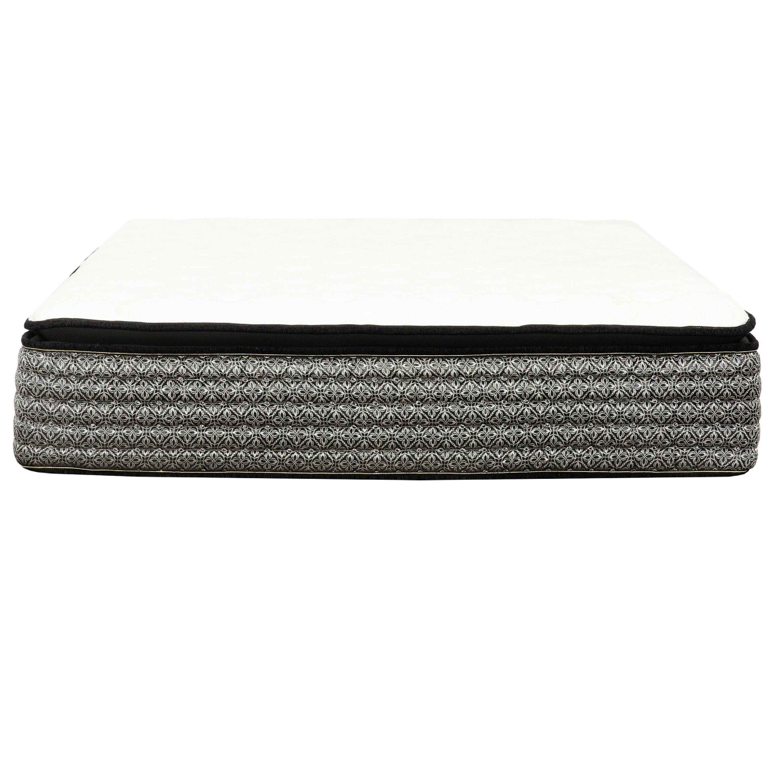 Angle. Manhattan Lane - Che California King 14 Inch Mattress, Pocket Coil Cool Gel Memory Foam - White, Gray, Black.