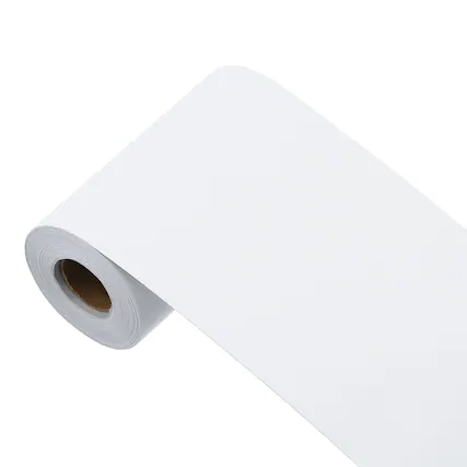 Front. Unique Bargains - Decorative Peel and Stick Wallpaper 393"x3.9" Solid Color Vinyl Self Adhesive for Home Wall Covering - Pure White.