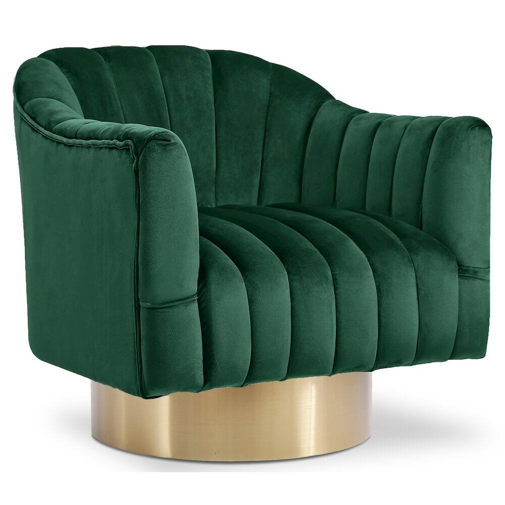 Meridian Furniture - Farrah Velvet Accent Chair - Green