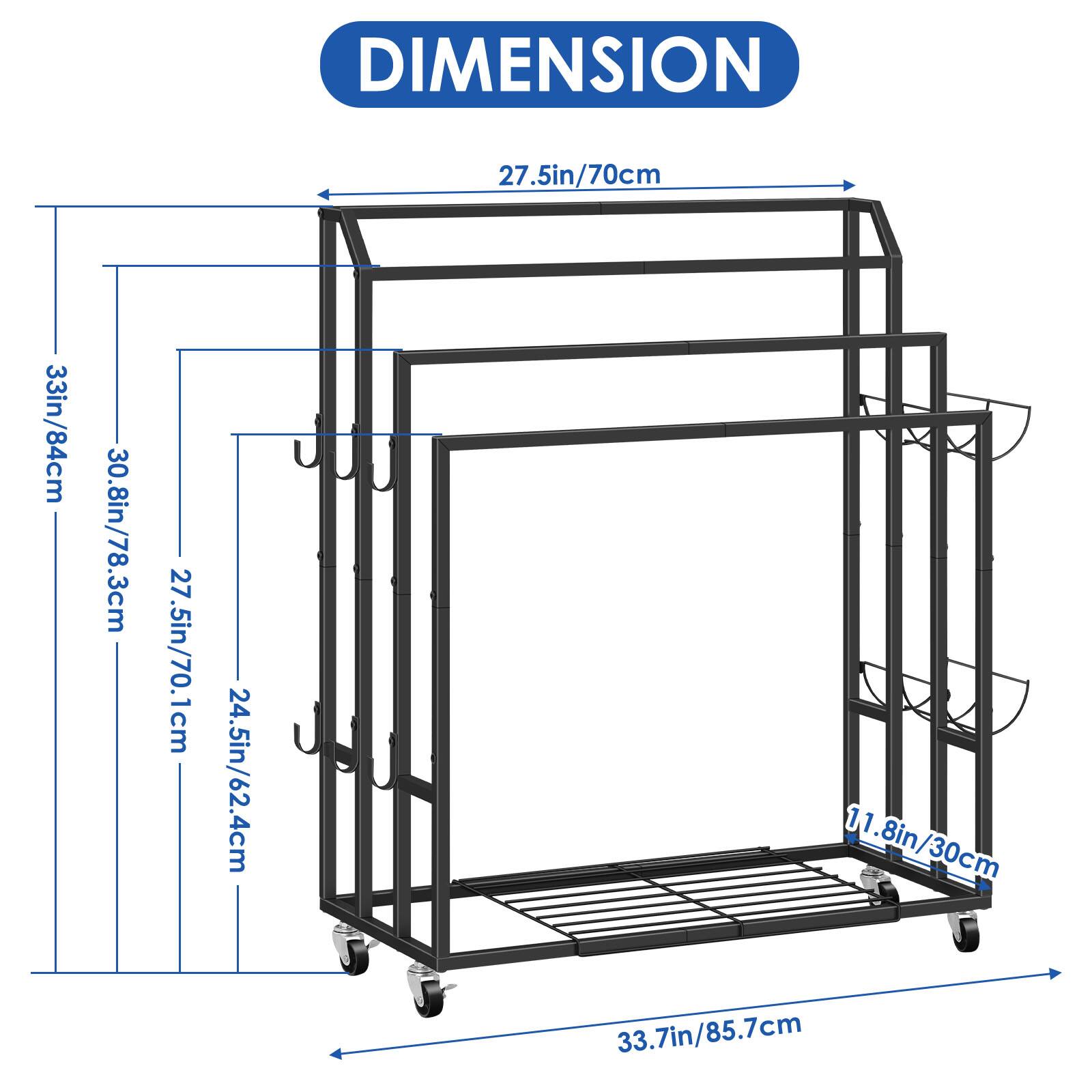 DIMENSION  
27.5in/70cm  
33in/84cm  
30.8in/78.3cm  
27.5in/70.1cm  
24.5in/62.4cm  
11.8in/30cm  
33.7in/85.7cm