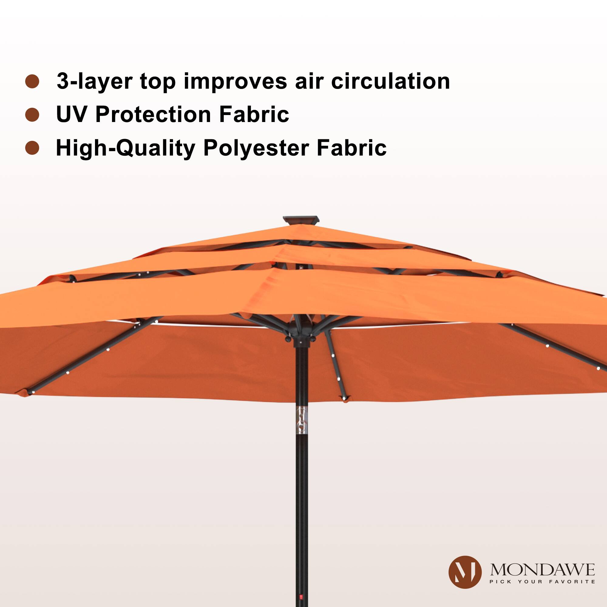 - 3-layer top improves air circulation
- UV Protection Fabric
- High-Quality Polyester Fabric

H M MONDAWE PICK YOUR FAVORITE