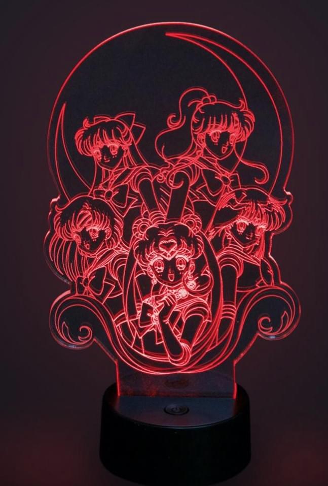 Alt View 10. Just Funky - Sailor Moon Acrylic Lamp LED Lamp - Black.
