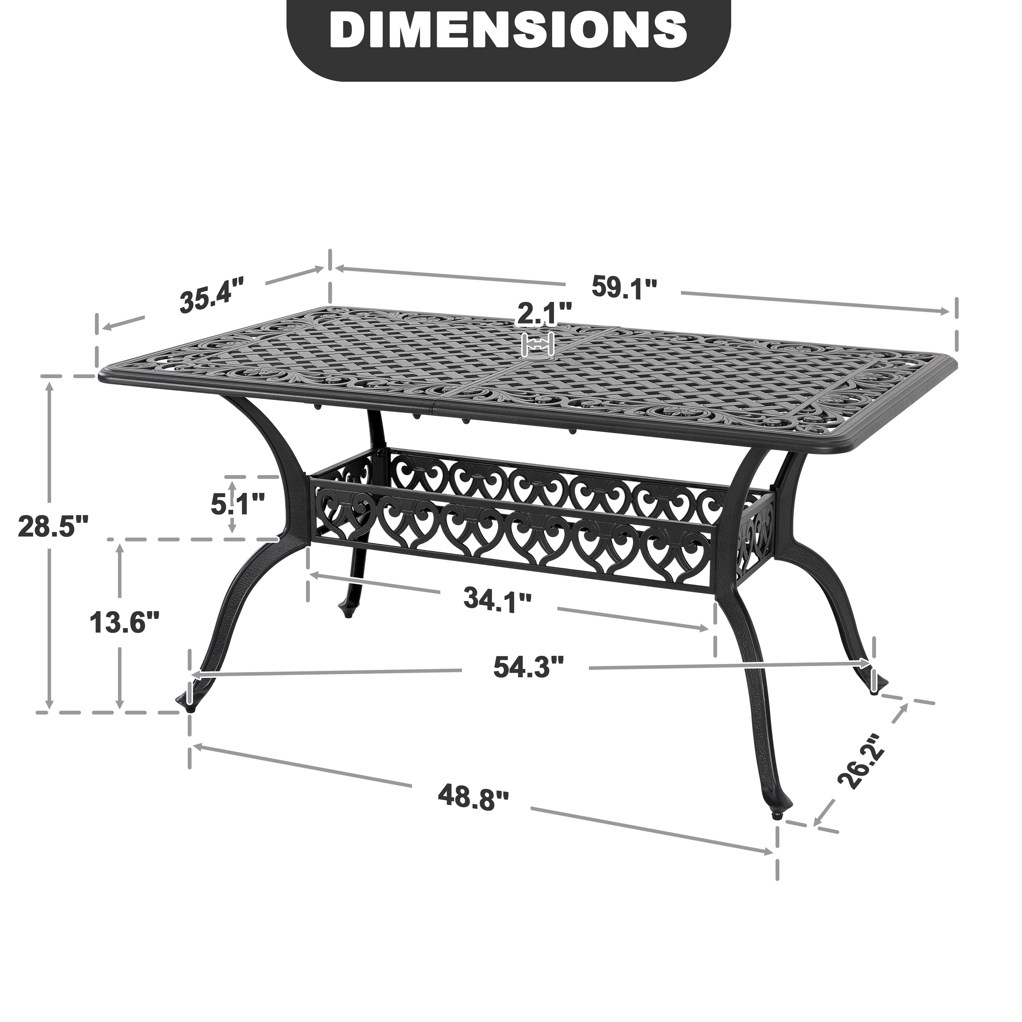 DIMENSIONS
35.4"
59.1" 2.1"
28.5"
5.1"
13.6"
34.1" 54.3" 48.8"
26.2"