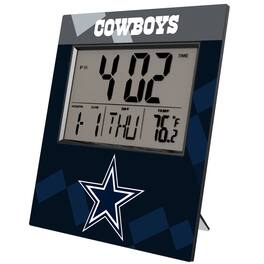 Keyscaper - Dallas Cowboys Color Block Digital Desk Clock - Multicolor
