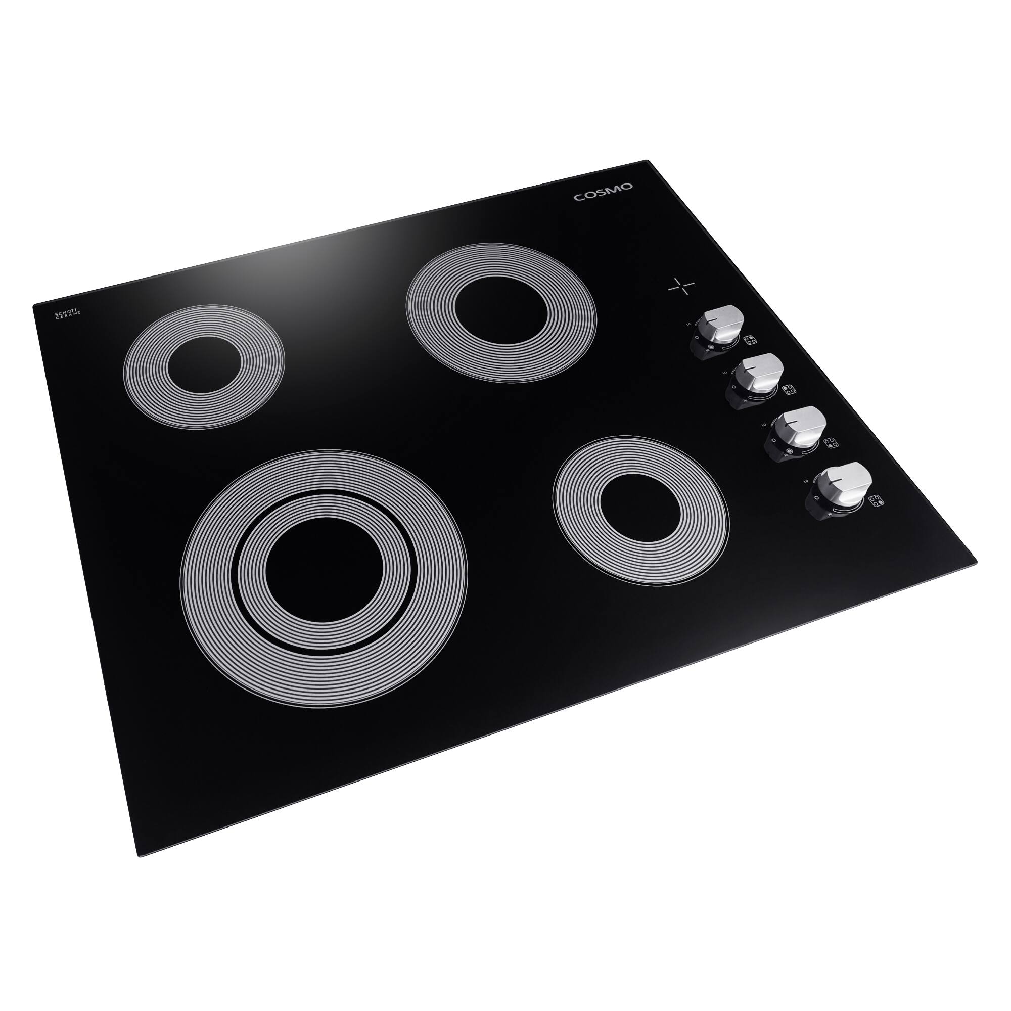 Alt View 1. COSMO - COS-244ECC 24 in. Electric Ceramic Glass Cooktop with 4 Elements, Hot Surface Indicator Light and Control Knobs - Black.