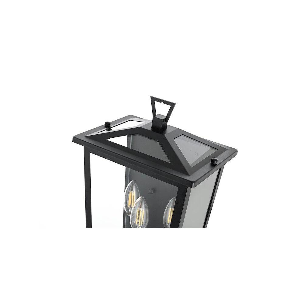 Left. Elegant Lighting - Richmond 7 inch Outdoor Pendant in Black - Black.