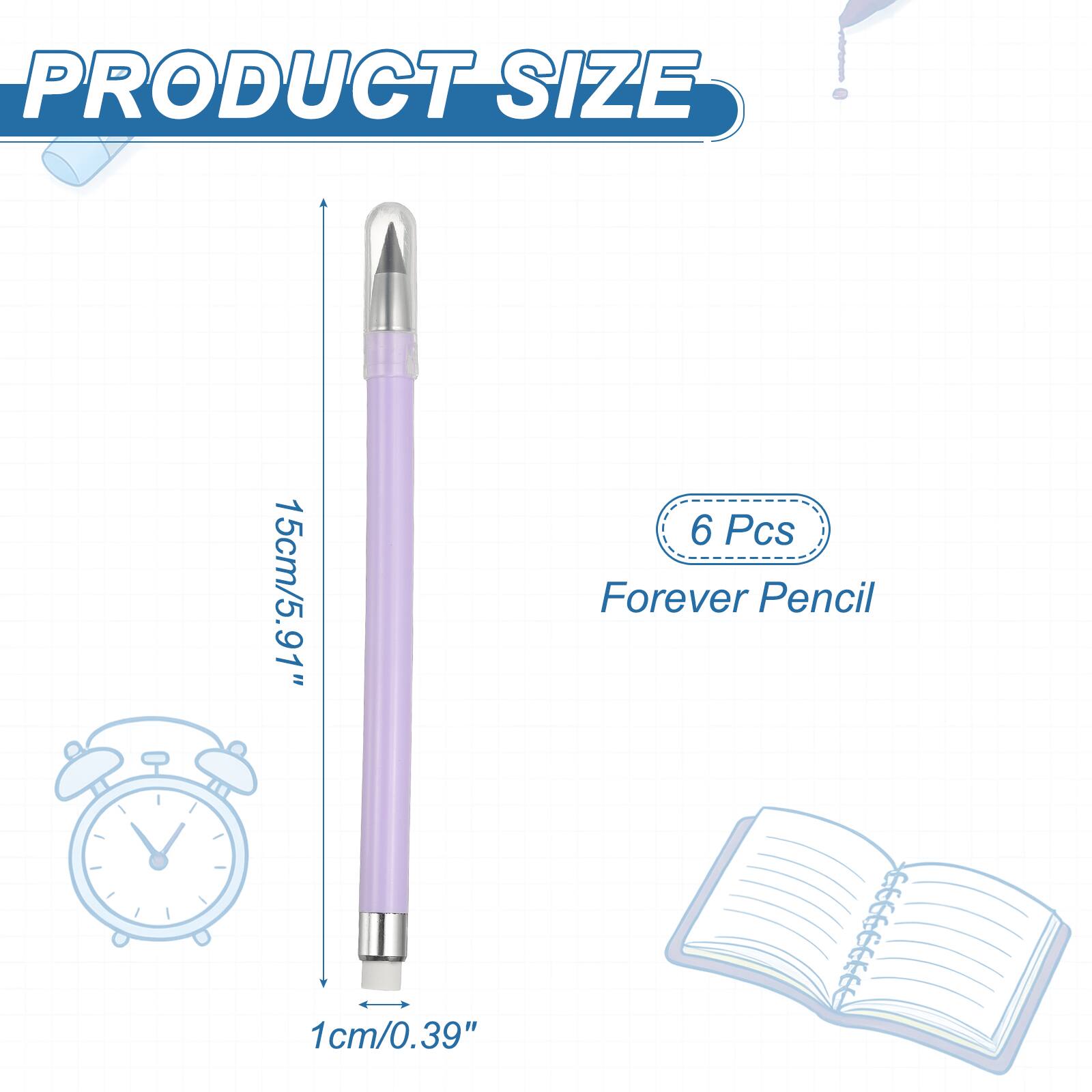 Unique Bargains Eternal Pencil, 6pcs Mech Sharpened Metal Pencils Set ...