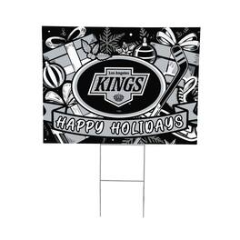 Evergreen Enterprises - Los Angeles Kings 24" x 18" Happy Holidays Christmas Outdoor Staked Yard Sign - Multicolor